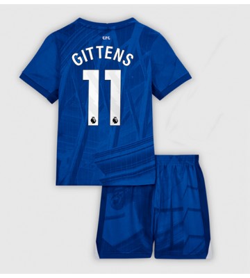 Chelsea Jamie Gittens #11 Hjemmebanesæt Børn 2025-26 Kort ærmer (+ korte bukser)